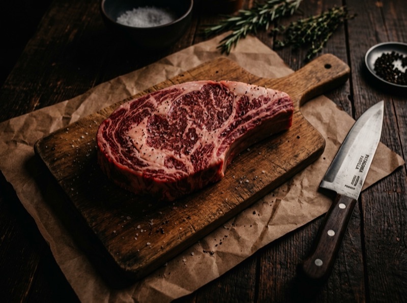 Ribeye — Exceptional marbling, veined and tender, perfect for high heat.