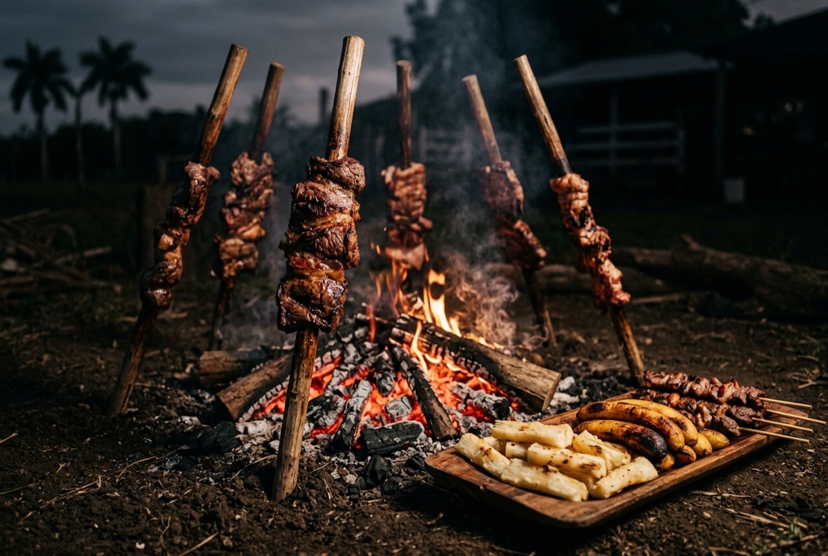 Llanera Grill — The plains tradition: ember-grilled meats with yucca, plantain, and chili.